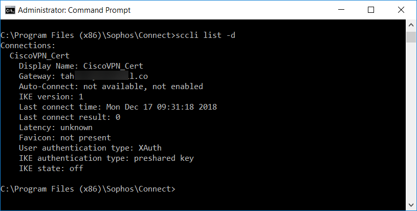 Sophos Connect Command Line Interface Cli Guide