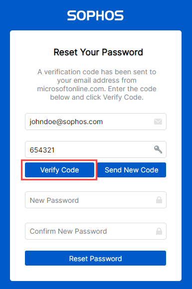 Sophos Central: Password reset email is not received after using the Forgot  your password link