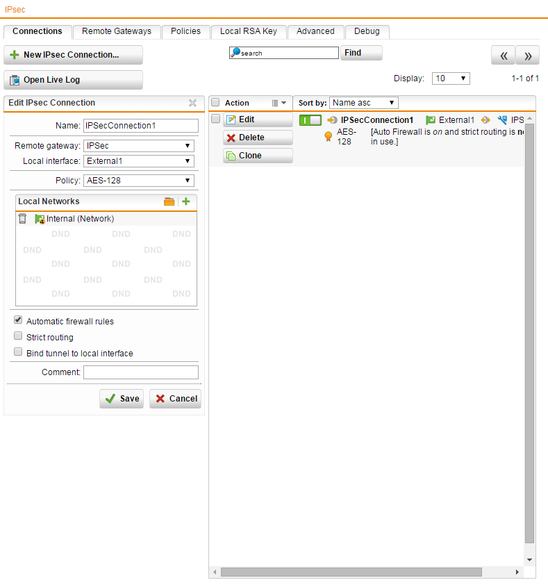 Sophos UTM: How to configure IPsec Site-to-Site VPN with multipath uplink