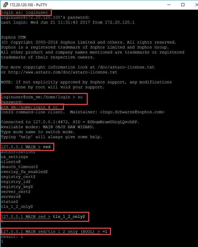 Sophos UTM: Configure RED for PCI DSS compliance