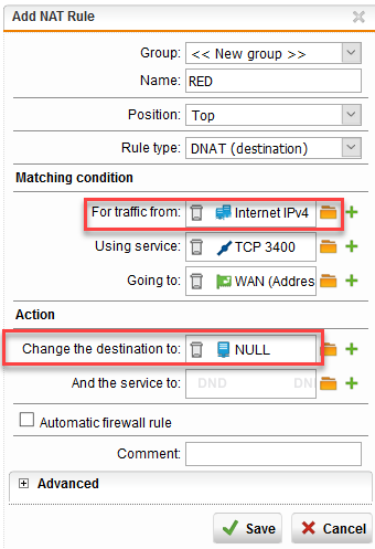 Sophos UTM: Configure RED for PCI DSS compliance
