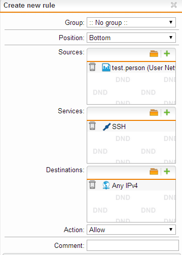 Sophos UTM: Options for creating user-based firewall rules
