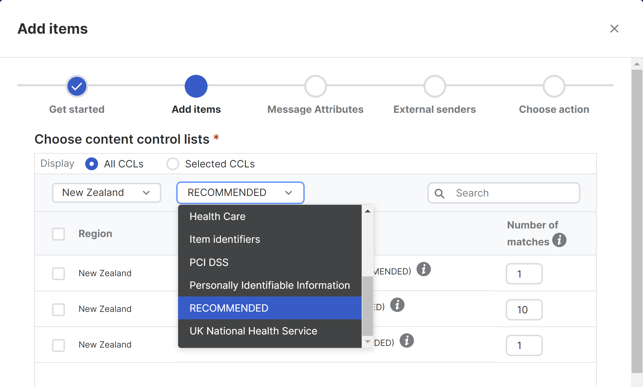 Sophos Central: Content Control List and Data Control configuration changes
