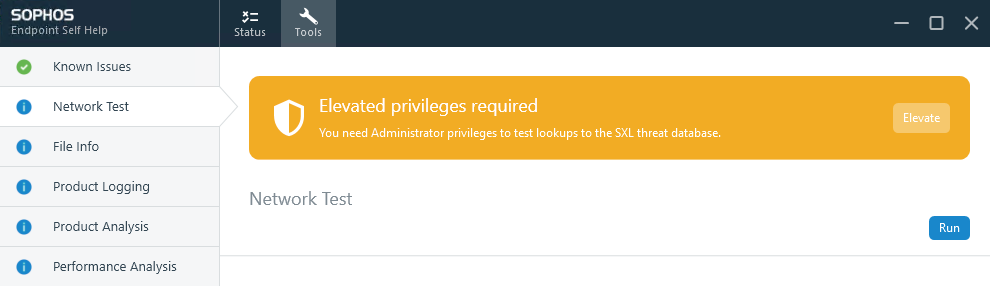 Sophos Endpoint Self Help: Network Test (For devices on Core Agent 2024 ...