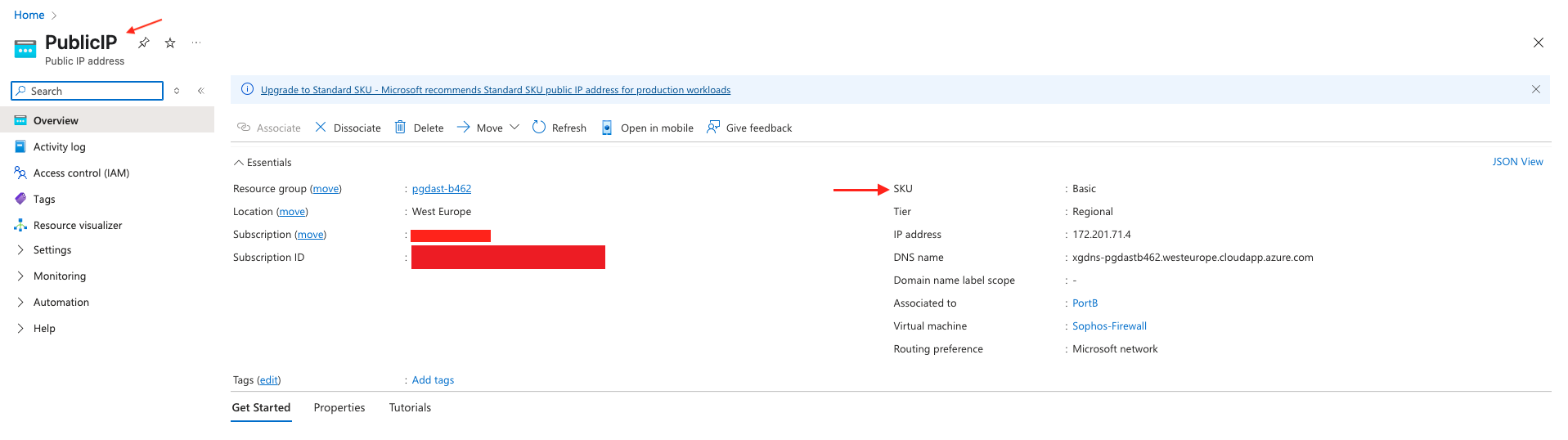 Sophos Firewall: Migrate Azure deployments to Standard SKU public